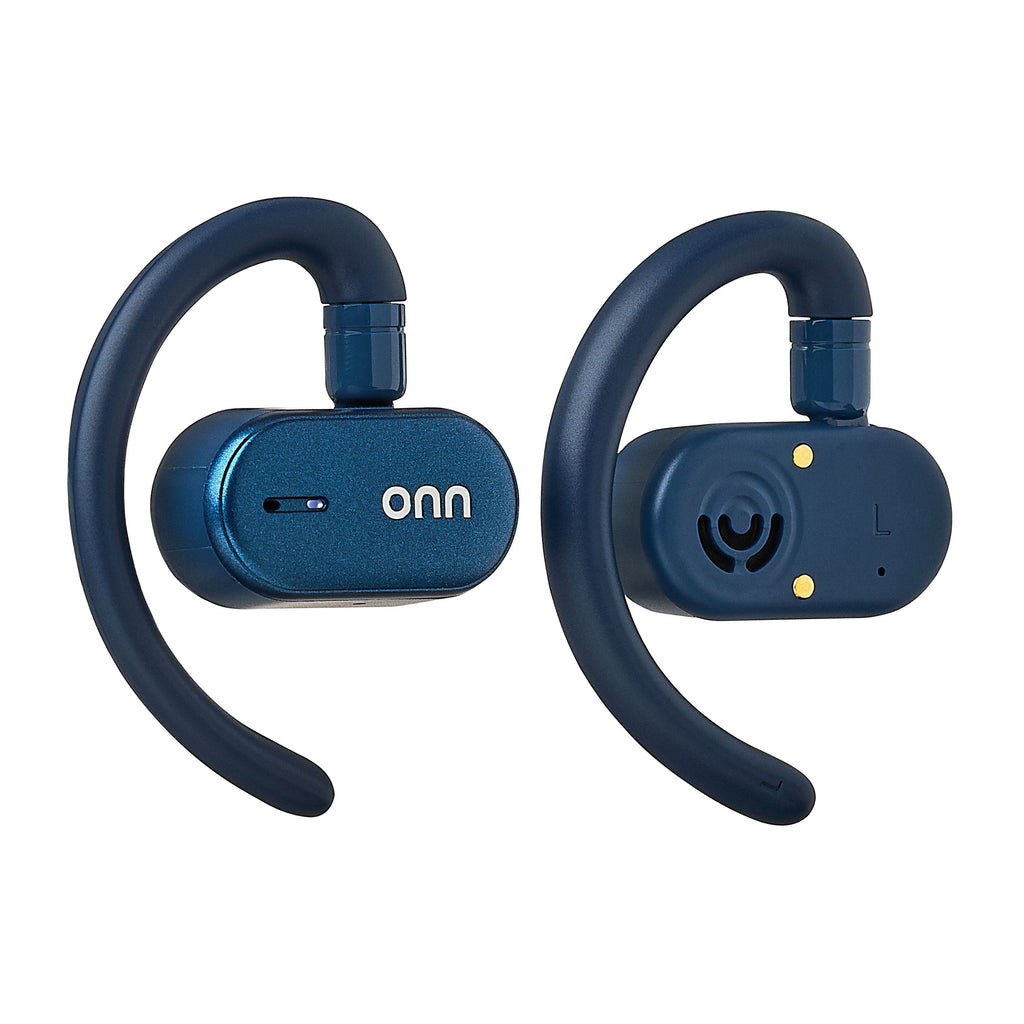 Wireless Open-Ear Earphones with Environmental Noise Canceling Microphones, Blue