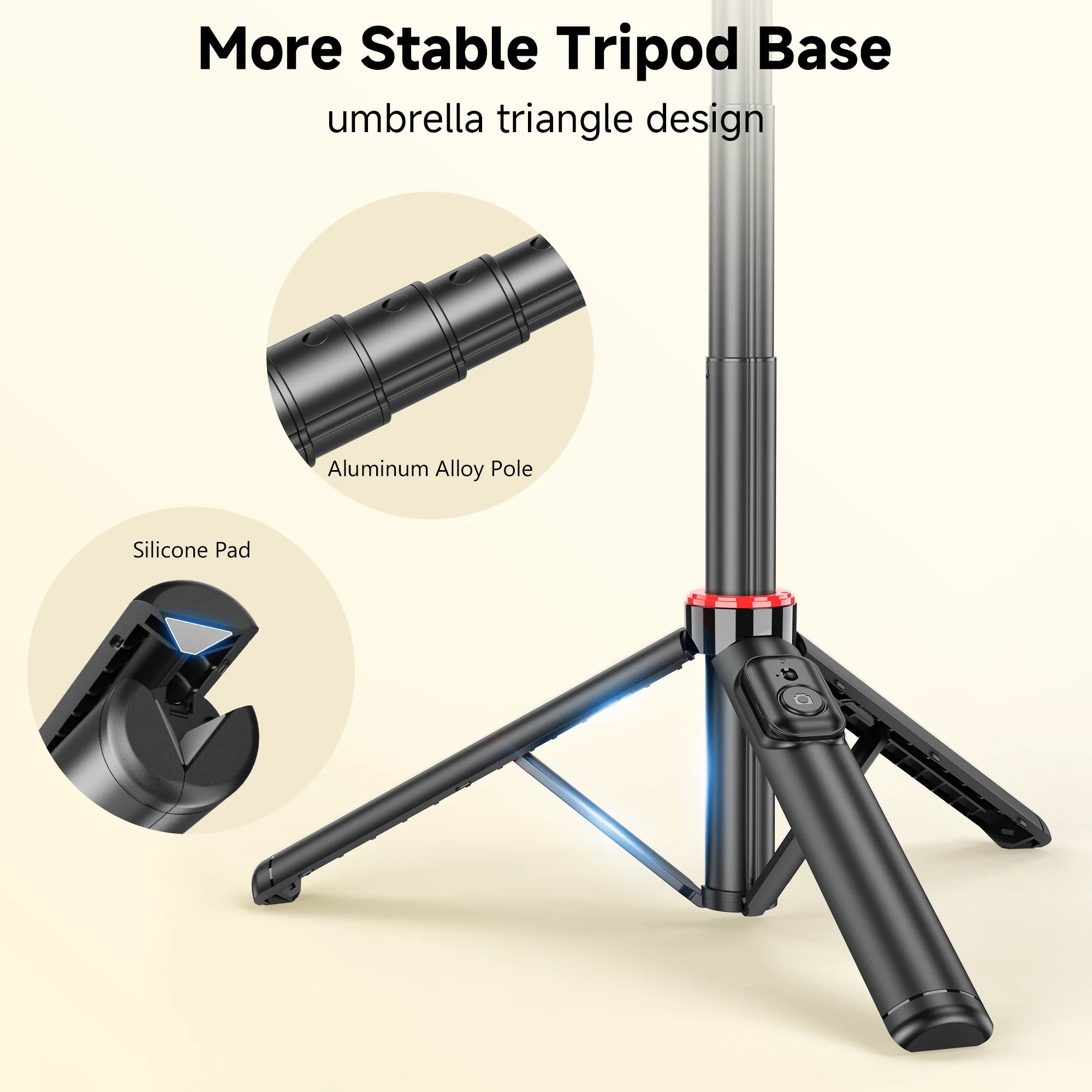 Phone Tripod, 51'' Extendable Selfie Stick Tripod for Iphone with Remote & Phone Stand, Compatible with Iphone/Android/Video Recording/Vlog