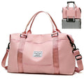Travel Duffle Bag for Women Men - Foldable Weekend Bag with Wet Pocket, Gym Bag for Sport, Airplane Travel Essentials for Flying(Pink)