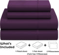 Queen Bed Sheet Set 4-Piece – Purple Microfiber